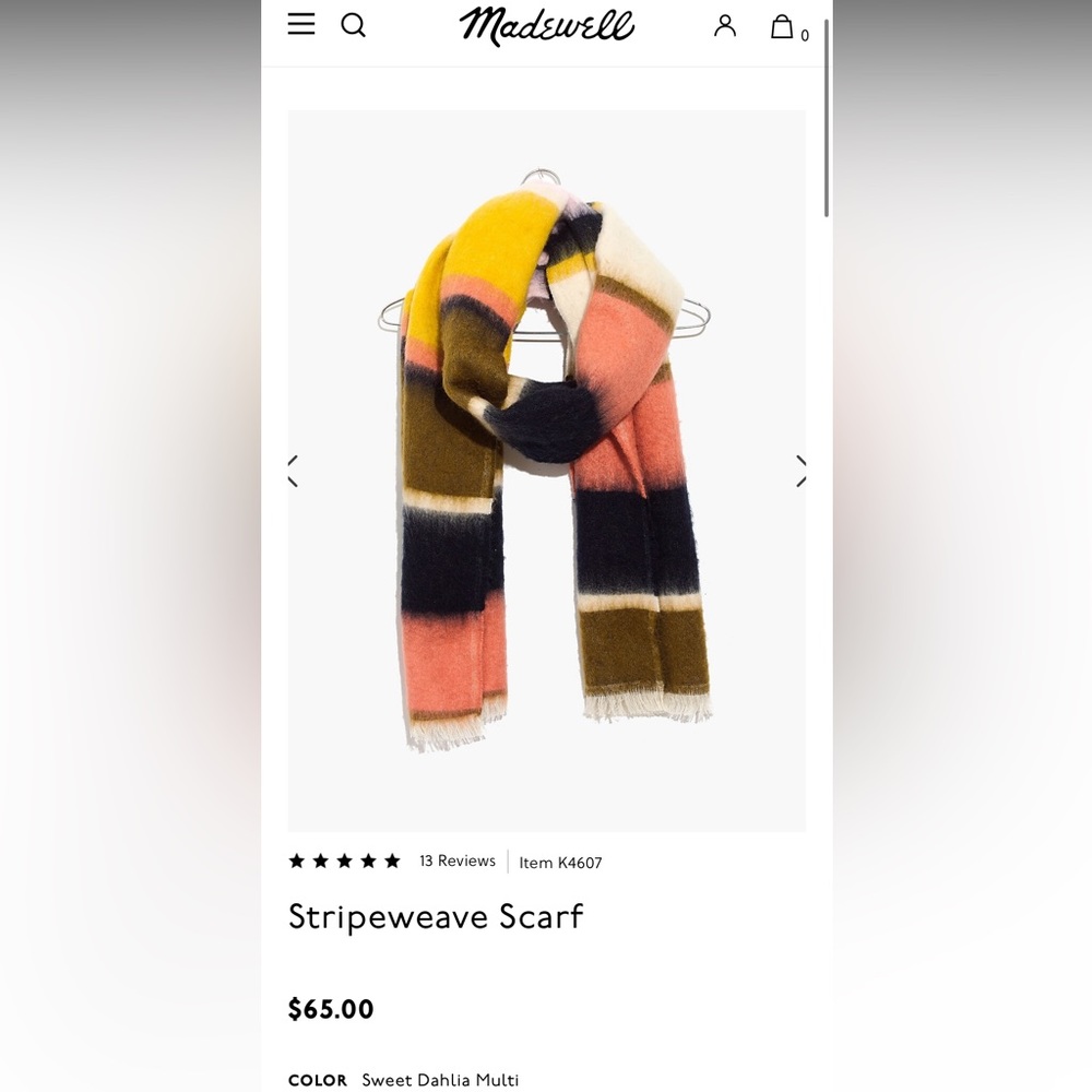 Madewell Stripeweave Scarf - Sweet Dahlia Multi
